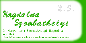 magdolna szombathelyi business card